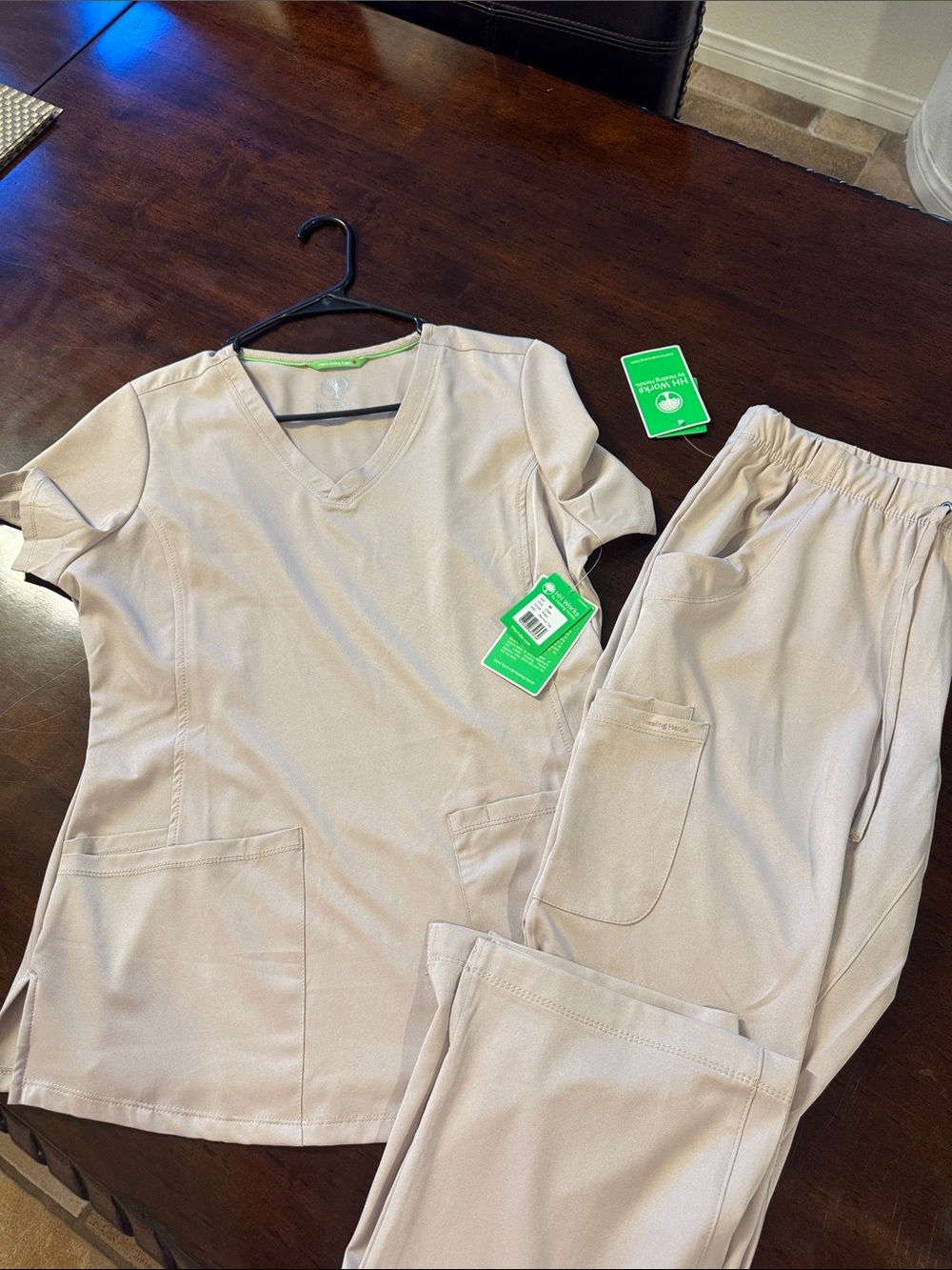 NWT Scrub Set Khaki Medium by Healing Hands